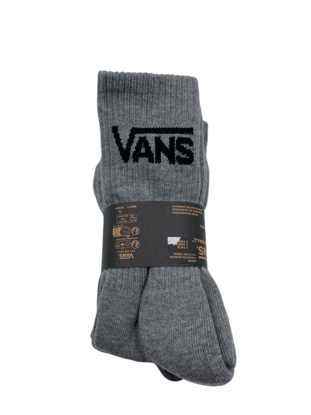 VANS Socks Large 3 Pairs Classic Logo Off The Wall High Crew Socks Size 6.5 - 9